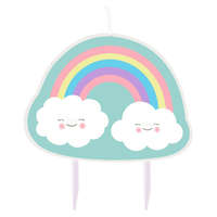 KORREKT WEB Szivárvány és Felhő Rainbow and Cloud tortagyertya 8,5 cm