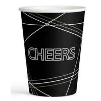 KORREKT WEB Cheers Black papír pohár 8 db-os 250 ml