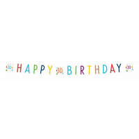 KORREKT WEB Konfettis Happy Birthday 30 felirat 180 cm