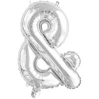KORREKT WEB Ezüst Silver & betű fólia lufi, 46 cm