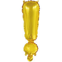 KORREKT WEB Gold, Arany ! betű fólia lufi, 43 cm