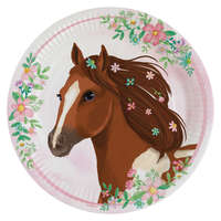 KORREKT WEB Beautiful Horses, Lovas papírtányér 8 db-os 23 cm