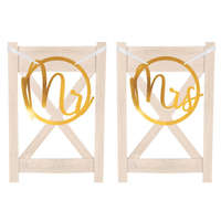 KORREKT WEB Esküvő Mr és Mrs felirat székre