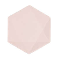 KORREKT WEB Rózsaszín Vert Decor hatszögletű lapostányér 6 db-os 15,8 cm