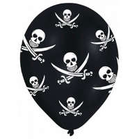 KORREKT WEB Kalóz Jolly Roger léggömb, lufi 6 db-os 11 inch (27,5cm)