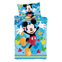 KORREKT WEB Disney Mickey Joyful gyerek, ovis ágyneműhuzat 100×135 cm, 40×60 cm