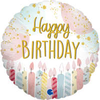 KORREKT WEB Happy Birthday Candle mini fólia lufi 19 cm (WP)