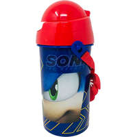 KORREKT WEB Sonic a sündisznó Speed műanyag szívószálas kulacs akasztóval 500 ml