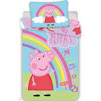 KORREKT WEB Peppa malac Rainbow gyerek, ovis ágyneműhuzat 100×135cm, 40×60 cm