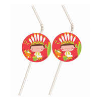 KORREKT WEB Indian Party, Indián műanyag szívószál 6 db-os