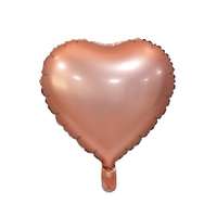 KORREKT WEB Matt Pink Gold Heart, Rózsaszín szív fólia lufi 37 cm