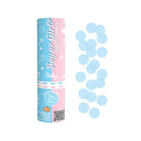 KORREKT WEB Boy or Girl konfetti kilövő 15 cm kék konfettivel