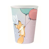 KORREKT WEB Róka Balloon Happy Birthday papír pohár 6 db-os 270 ml