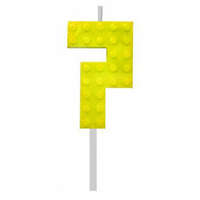 KORREKT WEB Építőkocka 7-es Yellow Blocks tortagyertya, számgyertya