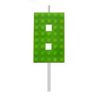 KORREKT WEB Építőkocka 8-as Green Blocks tortagyertya, számgyertya