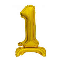 KORREKT WEB Arany B&C Gold mini 1-es szám fólia lufi talppal 38 cm