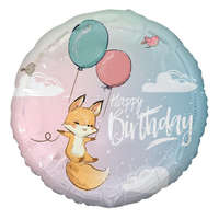 KORREKT WEB Róka Happy Birthday Fox fólia lufi 36 cm