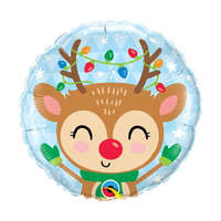 KORREKT WEB Reindeer, Rénszarvas Karácsonyi fólia lufi 46 cm