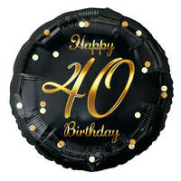 KORREKT WEB Happy Birthday 40 B&C Gold fólia lufi 36 cm