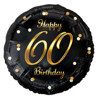 KORREKT WEB Happy Birthday 60 B&C Gold fólia lufi 36 cm