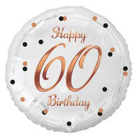 KORREKT WEB Happy Birthday 60 B&C White fólia lufi 36 cm
