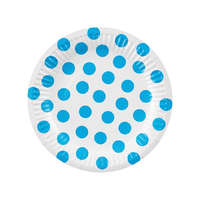 KORREKT WEB Pöttyös Sky Blue Polka Dot papírtányér 6 db-os 18 cm