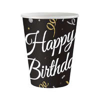 KORREKT WEB Happy Birthday B&C papír pohár 6 db-os 250 ml