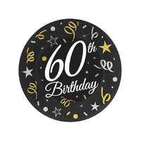 KORREKT WEB Happy Birthday 60 B&C papírtányér 6 db-os 18 cm
