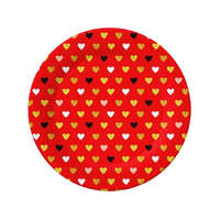 KORREKT WEB Szerelem XOXO Red papírtányér 6 db-os 18 cm