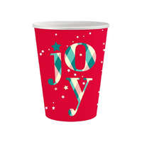 KORREKT WEB Karácsonyi Red Joy papír pohár 6 db-os 250 ml