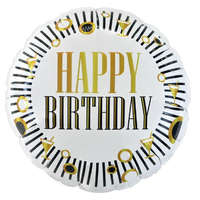 KORREKT WEB Happy Birthday Stripes fólia lufi 36 cm