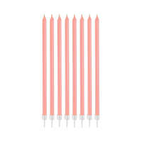 KORREKT WEB Rózsaszín Pearly Light Pink tortagyertya, gyertya szett 8 db-os
