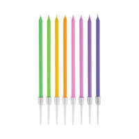 KORREKT WEB Színes Pastel Mix tortagyertya, gyertya szett 8 db-os