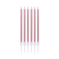 KORREKT WEB B&C Metallic Rose Gold tortagyertya, gyertya szett 6 db-os