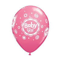 KORREKT WEB Baby Girl Pink Mix léggömb, lufi 6 db-os 11 inch (28 cm)