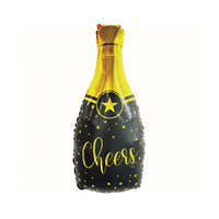 KORREKT WEB B&C Champagne Cheers, Pezsgős üveg fólia lufi 76 cm