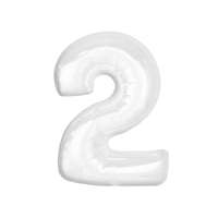 KORREKT WEB Fehér B&C White 2-es szám fólia lufi 92 cm
