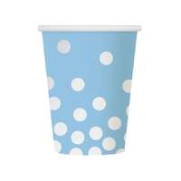 KORREKT WEB Pöttyös Silver Dots Blue papír pohár 6 db-os 270 ml