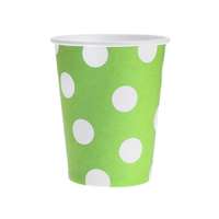 KORREKT WEB Zöld Green Polka Dots papír pohár 6 db-os 270 ml