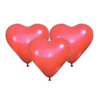 KORREKT WEB Valentine, Piros Szív léggömb, lufi 3 db-os 10 inch (25 cm)