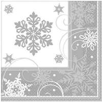 KORREKT WEB Snowflakes, Hópehely szalvéta 16 db-os 33*33 cm