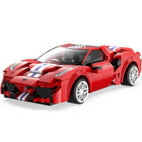 KORREKT WEB CaDA® C51072W - Ferrari 488 Pista távirányítós sportkocsi - lego-kompatibilis építőjáték - 306 db építőkocka