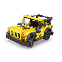 KORREKT WEB WANGE® 2886 | lego-kompatibilis építőjáték | 122 db építőkocka | Super car sárga terepjáró jeep