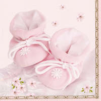 KORREKT WEB Babaváró Little Pink Shoes szalvéta 20 db-os 33x33 cm