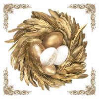KORREKT WEB Húsvét Golden Eggs in Nest szalvéta 20 db-os 33x33 cm