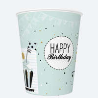 KORREKT WEB Happy Birthday Mint papír pohár 8 db-os 250 ml