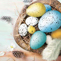 KORREKT WEB Húsvét Eggs with Feathers szalvéta 20 db-os 25x25 cm