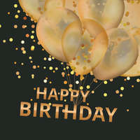 KORREKT WEB Happy Birthday Black szalvéta 20 db-os 25x25 cm
