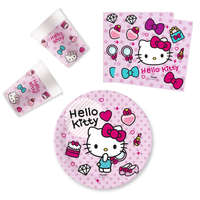 KORREKT WEB Hello Kitty Fashion party szett 36 db-os 23 cm-es tányérral