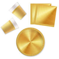 KORREKT WEB Next Generation Gold, Arany party szett 36 db-os 23 cm-es tányérral
